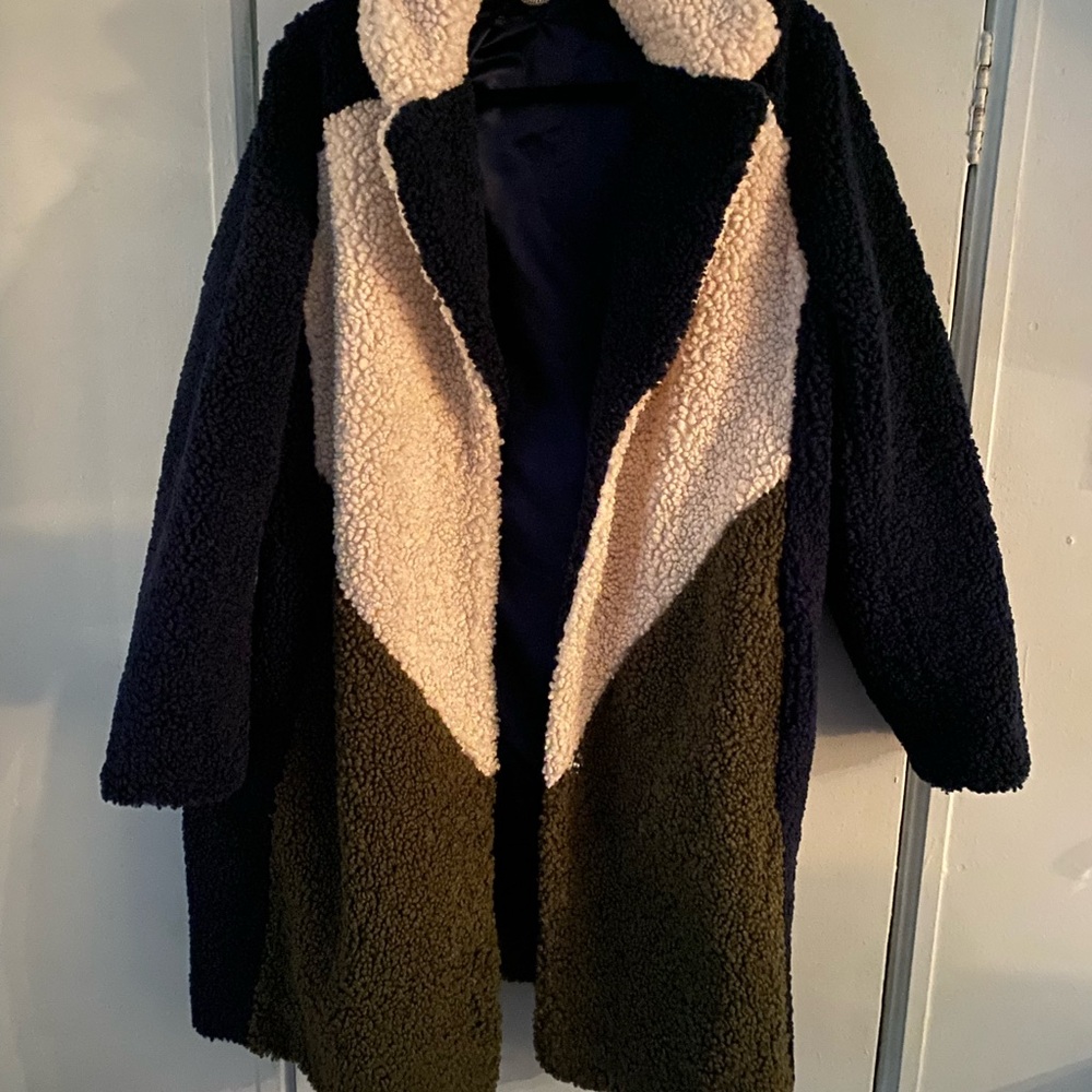 J. Crew Sherpa Lined Jacket with Chain Detail